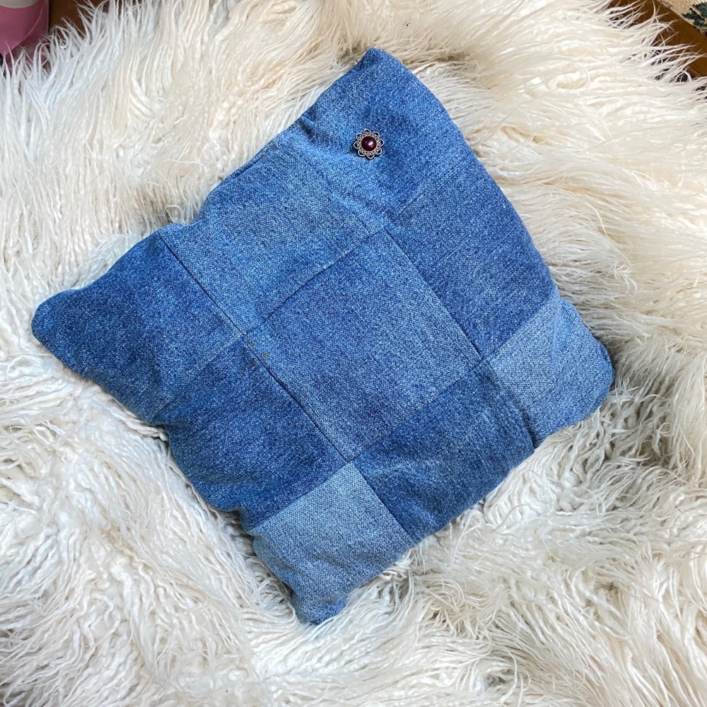 Denim pillow